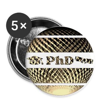 PhD - PhD Celebration - Buttons large 2.2''/56 mm (5-pack) - white - Front