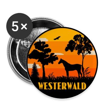 Westerwald - Buttons groß 56 mm (5er Pack) - Weiß - Vorne