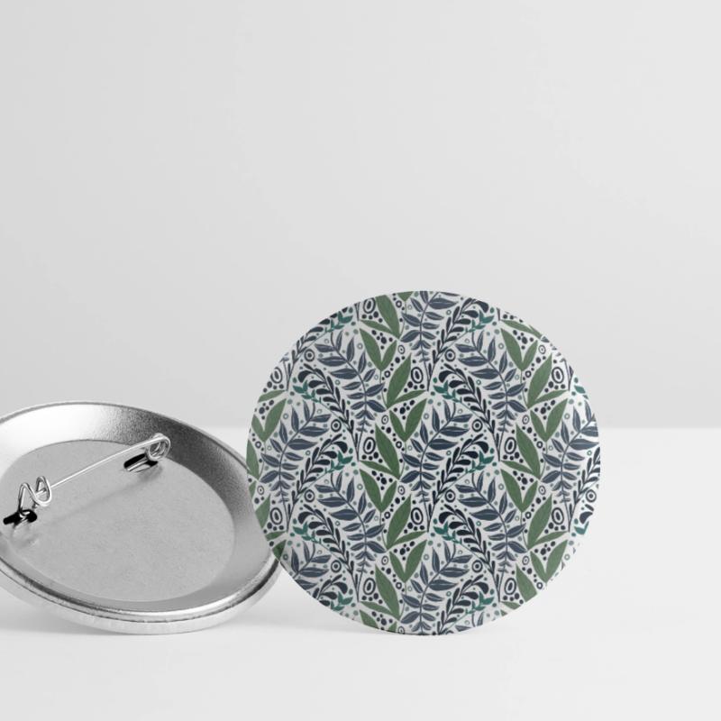 Seamless Pattern / Pattern / Patterned Leaves Buttons large 2.2''/56 mm (5-pack)