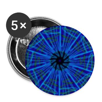 Blaues abstraktes Design - Buttons groß 56 mm (5er Pack) - Weiß - Vorne