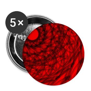 Schwarzes und rotes geometrisches Design - Buttons groß 56 mm (5er Pack) - Weiß - Vorne