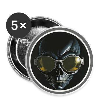 They live - Buttons large 2.2''/56 mm (5-pack) - white - Front