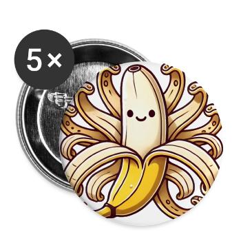 Illustration ludique d’OctoBanana - Lot de 5 grands badges (56 mm) - blanc - Devant