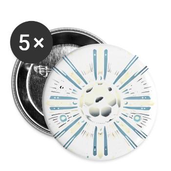 Argentinien Meister Fußball Abzeichen Design - Buttons groß 56 mm (5er Pack) - Weiß - Vorne
