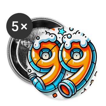 99 Probleme Graffiti Bier Design - Buttons groß 56 mm (5er Pack) - Weiß - Vorne