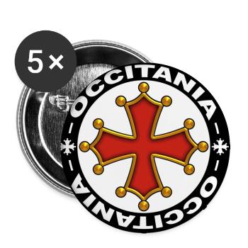 Occitania - Buttons large 2.2''/56 mm (5-pack) - white - Front