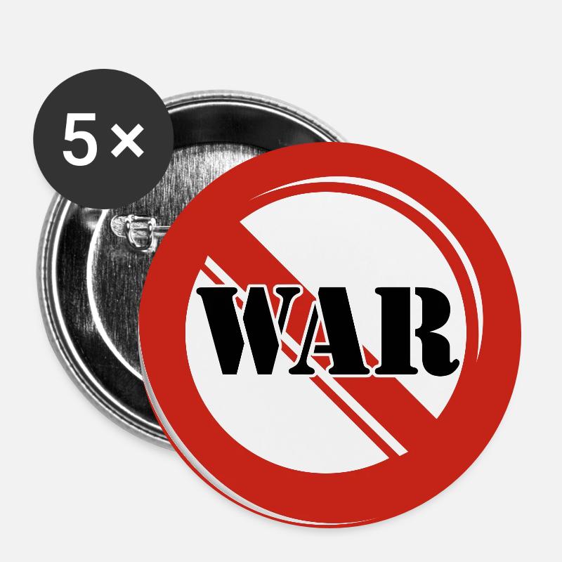 stop war - Buttons large 2.2''/56 mm (5-pack) - white