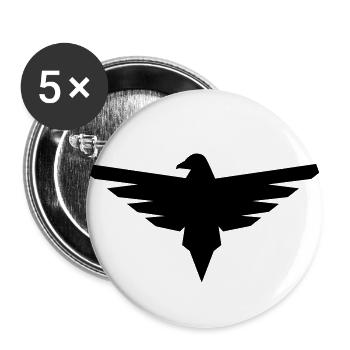 Cadeau de conception d'aigle - Lot de 5 grands badges (56 mm) - blanc - Devant