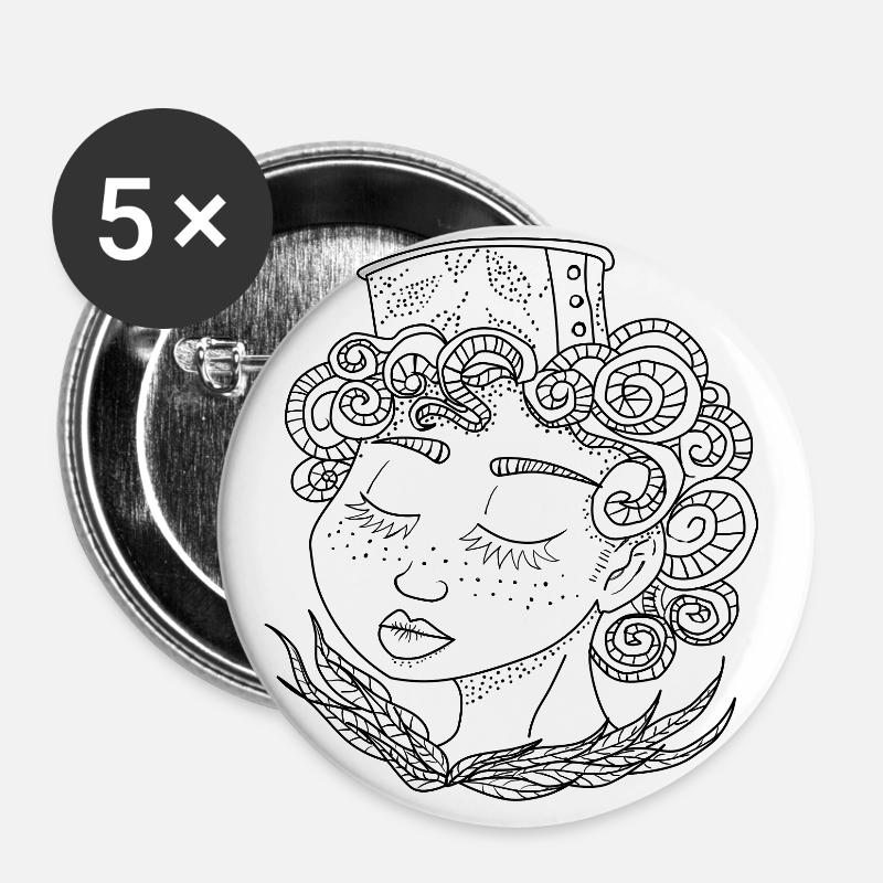 Thoughtful - Buttons large 2.2''/56 mm (5-pack) - white