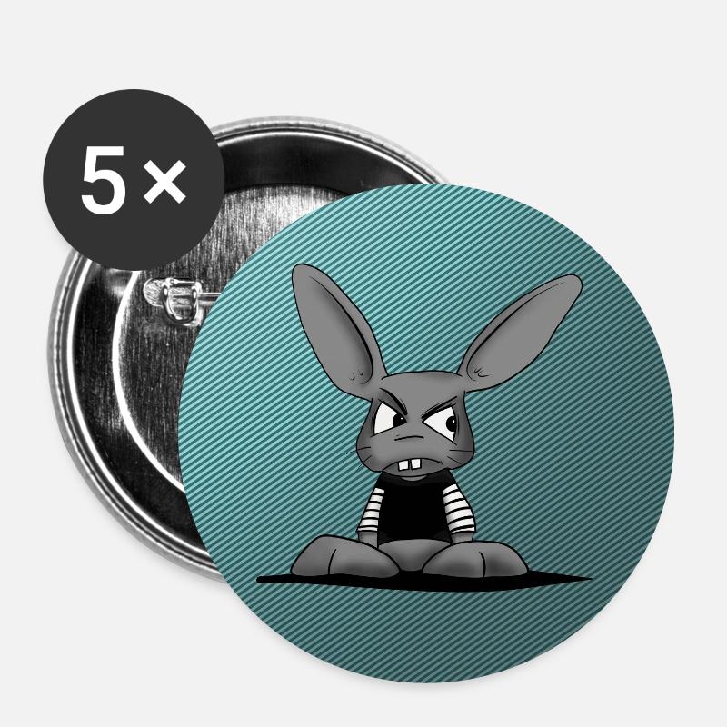 Hase Gesichtsschutz Mousepad - Buttons groß 56 mm (5er Pack) - Weiß
