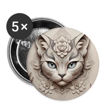 Purrrfect Profile - Buttons large 2.2''/56 mm (5-pack) - white - Front