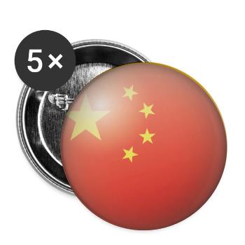 China Emblem - Buttons groß 56 mm (5er Pack) - Weiß - Vorne