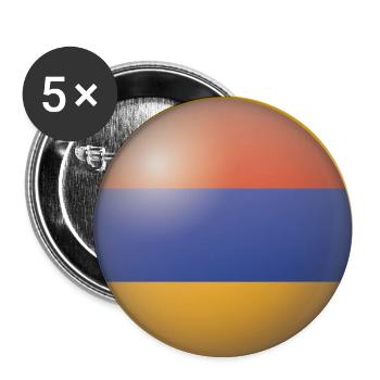 Armenien Emblem - Buttons groß 56 mm (5er Pack) - Weiß - Vorne