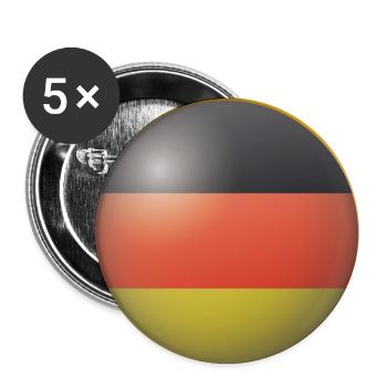 Deutschland Emblem - Buttons groß 56 mm (5er Pack) - Weiß - Vorne