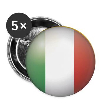 Italien Emblem - Buttons groß 56 mm (5er Pack) - Weiß - Vorne