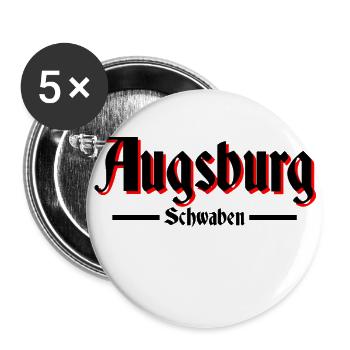 Augsburg - Buttons groß 56 mm (5er Pack) - Weiß - Vorne