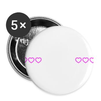Beste Oma Herz Liebe - Buttons groß 56 mm (5er Pack) - Weiß - Vorne