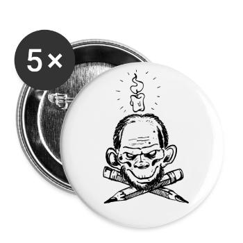 ArtMonkeY - Buttons groß 56 mm (5er Pack) - Weiß - Vorne