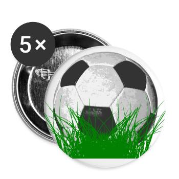 Soccer ball in the grass - Buttons large 2.2''/56 mm (5-pack) - white - Front