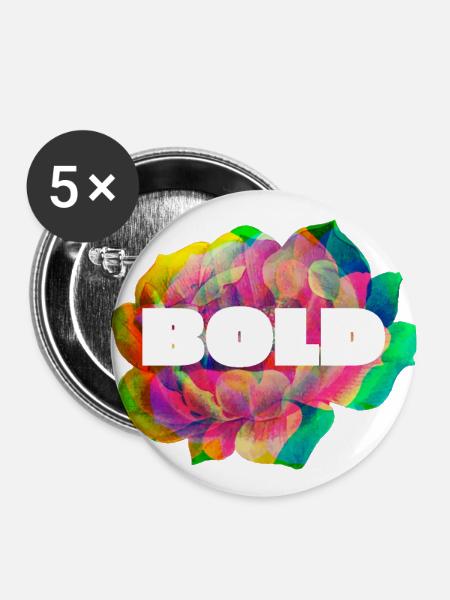 be BOLD - Buttons groß 56 mm (5er Pack) - Weiß