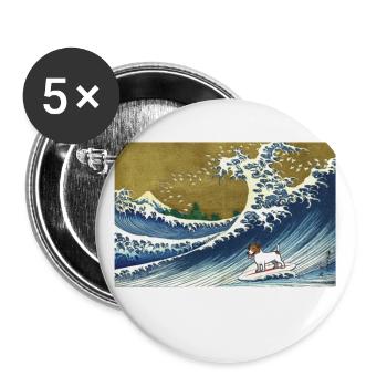 Jack Russell - Buttons large 2.2''/56 mm (5-pack) - white - Front