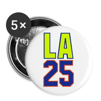 LA 25 - Buttons groß 56 mm (5er Pack) - Weiß - Vorne