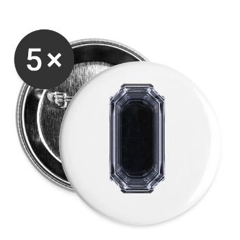 Cristal mystérieux - Noir & Blanc - Lot de 5 grands badges (56 mm) - blanc - Devant
