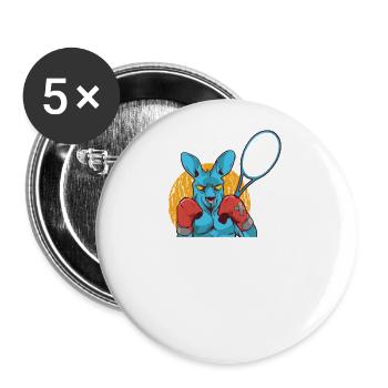 I Play Tennis Because Punching People Is - Buttons large 2.2''/56 mm (5-pack) - white - Front