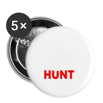 Jagdhorn Jäger Musik gruppen design - Buttons groß 56 mm (5er Pack) - Weiß - Vorne
