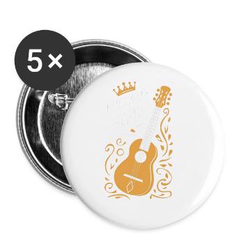 Gift for dulcimer lover - Buttons large 2.2''/56 mm (5-pack) - white - Front