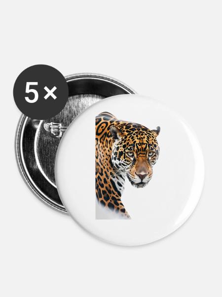 Jaguar - Buttons groß 56 mm (5er Pack) - Weiß