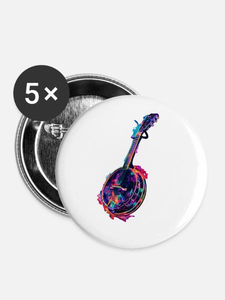 Banjo - Buttons groß 56 mm (5er Pack) - Weiß