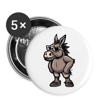 Donkey Cool Comic - Buttons large 2.2''/56 mm (5-pack) - white - Front