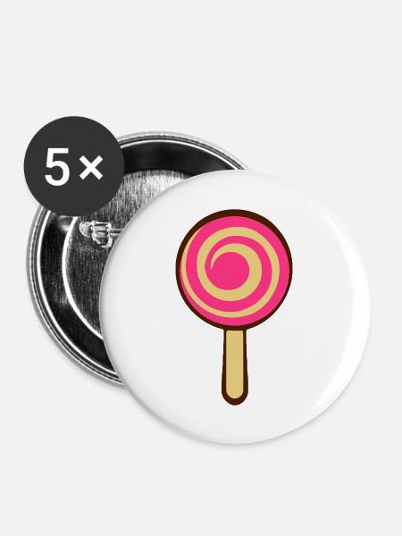 lolli - Buttons groß 56 mm (5er Pack) - Weiß