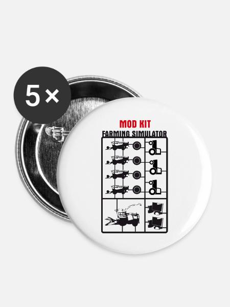 mod_kit - Buttons groß 56 mm (5er Pack) - Weiß