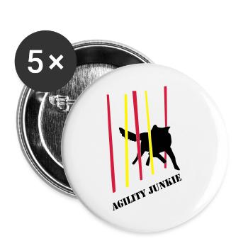 Agility Junkie_2_cb - Buttons groß 56 mm (5er Pack) - Weiß - Vorne