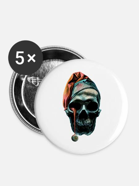 AUGAPFEL - Buttons groß 56 mm (5er Pack) - Weiß