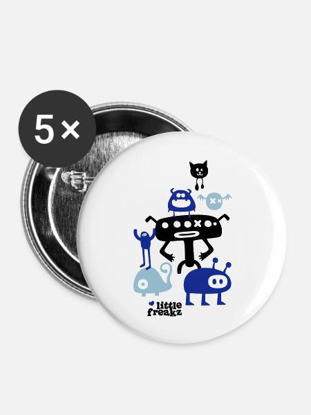 Little Freakz - Buttons large 2.2''/56 mm (5-pack) - white
