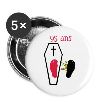 95 years foot falls another banana skin - Buttons large 2.2''/56 mm (5-pack) - white - Front