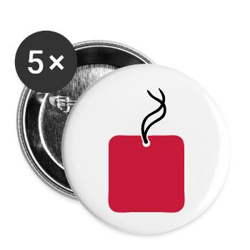 etiquette vierge6 - Lot de 5 grands badges (56 mm) - blanc - Devant