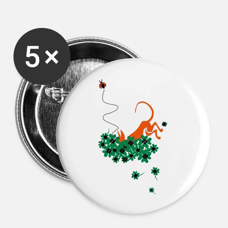 gluck bringer - Buttons large 2.2''/56 mm (5-pack) - white