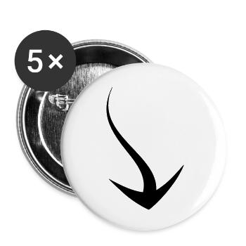 arrow - Lot de 5 grands badges (56 mm) - blanc - Devant