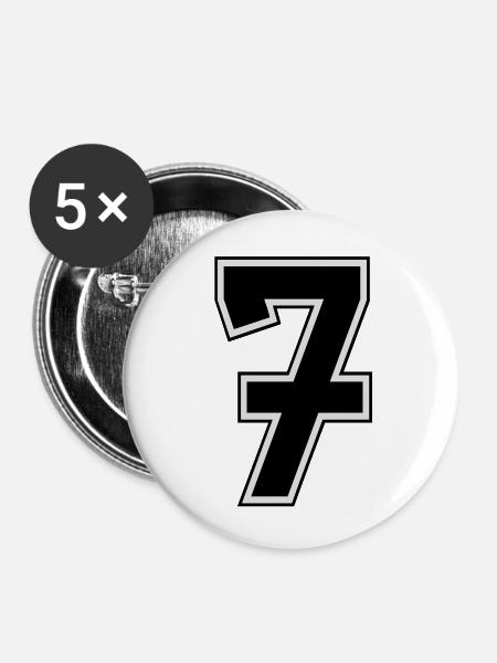 No 7 - Buttons groß 56 mm (5er Pack) - Weiß
