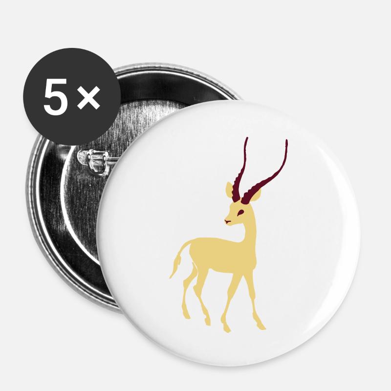 Gazelle - Buttons large 2.2''/56 mm (5-pack) - white