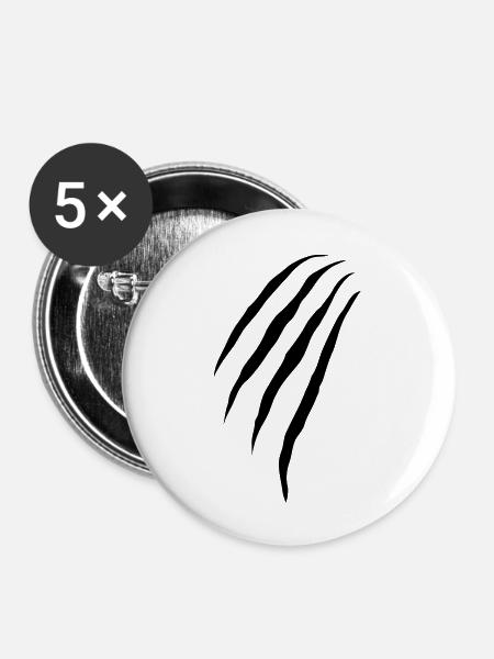 claws - Buttons groß 56 mm (5er Pack) - Weiß