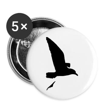 moeve_vogel_shit_f1 - Buttons large 2.2''/56 mm (5-pack) - white - Front