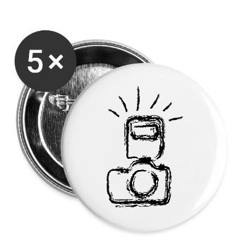 Fotokamera - Buttons groß 56 mm (5er Pack) - Weiß - Vorne
