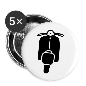 mofa - Buttons groß 56 mm (5er Pack) - Weiß - Vorne