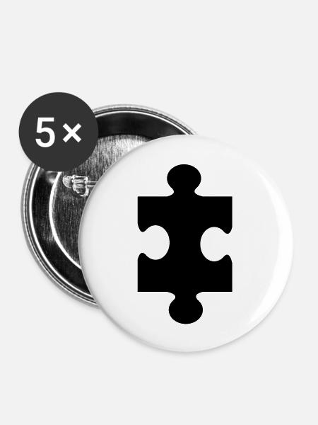 puzzle_2 - Buttons groß 56 mm (5er Pack) - Weiß