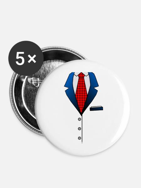 Suit - Buttons groß 56 mm (5er Pack) - Weiß
